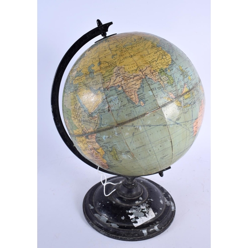 419 - A LARGE VINTAGE PHILLIPS 10INCH CHALLENGE GLOBE. 36 cm x 24 cm.