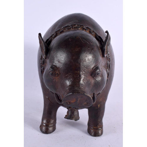 456 - A LARGE 19TH ENTURY AFRICAN BRONZE FIGURE OF A WILD BOAR. 27 cm x 18 cm.