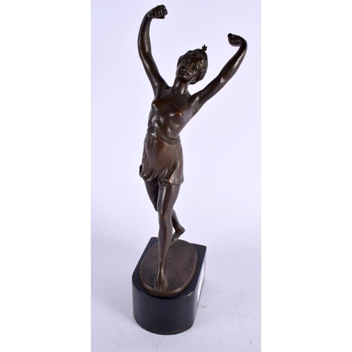 463 - Otto Hoffmann (1885-1915) German, Bronze dancer. 32 cm high.