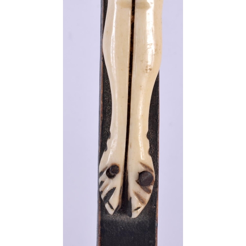 507 - A 19TH CENTURY FRENCH NAPOLEONIC BONE CORPUS CHRIST probably prisoner of war. 18 cm x 8 cm.