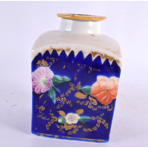 53 - A PAIR OF 19TH CENTURY FRENCH PORCELAIN SCENT BOTTLES together with an inkwell and another. Largest ... 