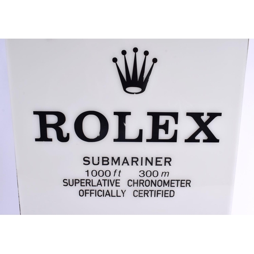 550 - A ROLEX SUBMARINER ILLUMINATED SHOP DISPLAY SIGN. 54 cm x 36 cm.