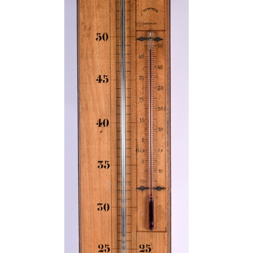 564 - A LARGE EARLY 20TH CENTURY FRENCH BAROMETER. 90 cm x 20 cm.