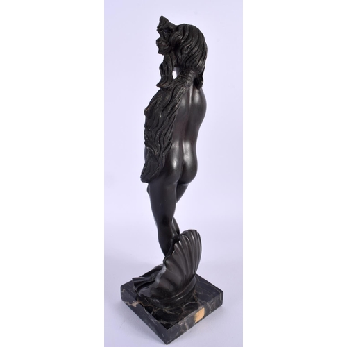 653 - A CONTEMPORARY BRONZE STUDY OF A FEMALE. 29 cm high.