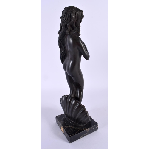 653 - A CONTEMPORARY BRONZE STUDY OF A FEMALE. 29 cm high.