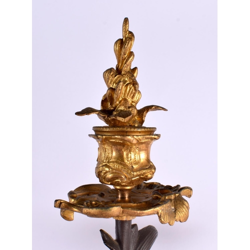 774 - A LARGE PAIR OF 19TH CENTURY FRENCH BRONZE CANDLEABRA formed as putti. 56 cm x 22 cm.