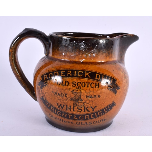 84 - A SCOTTISH RODERICK DHU OLD SCOTCH WHISKEY JUG. 11 cm x 11 cm.