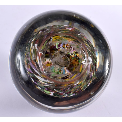 89 - AN UNUSUAL SULPHITE LION GLASS PAPERWEIGHT. 9 cm wide.