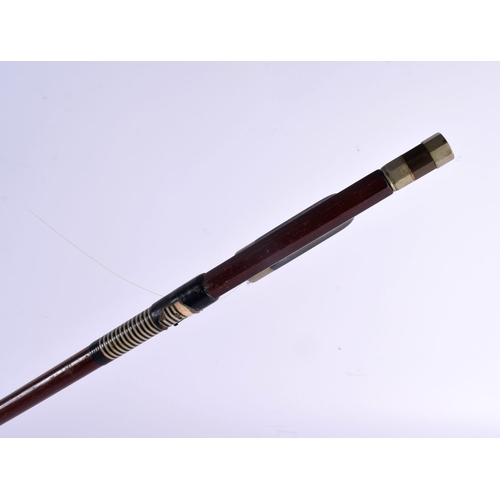 481 - THREE VIOLIN BOWS by Paesold, together with an unnamed bow & one by Mathias Thoma. Largest 75 cm lon... 