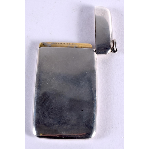 1022 - A VICTORIAN SAMPSON MORDEN SILVER CARD CASE. London 1888. 43.3 grams. 8 cm x 4.5 cm.