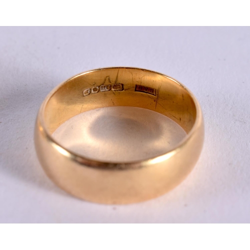 1109 - TWO 18CT GOLD WEDDING BANDS. 13.5 grams. S & L. (2)