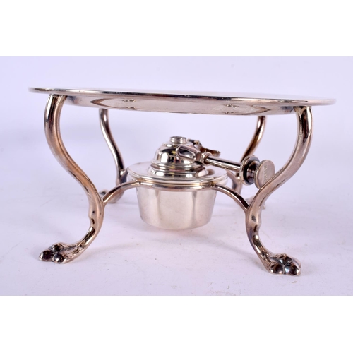 1118 - AN ART DECO SILVER PLATED HUKIN & HEATH SPIRIT KETTLE in the manner of Dr Christopher Dresser. 1057 ... 