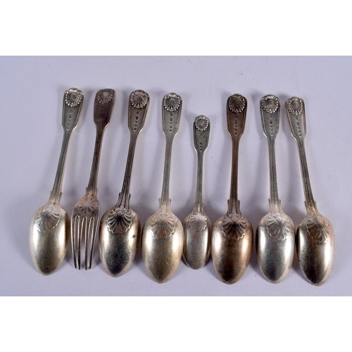 1135 - VICTORIAN SILVER FLATWARE. London 1847. 465 grams. 18 cm x 3.5 cm. (qty)