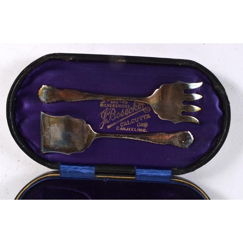 1137 - FOUR CASED SETS OF SILVERWARE. London 1888 to Sheffield 1925. 291 grams. (qty)