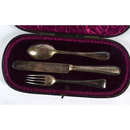 1137 - FOUR CASED SETS OF SILVERWARE. London 1888 to Sheffield 1925. 291 grams. (qty)