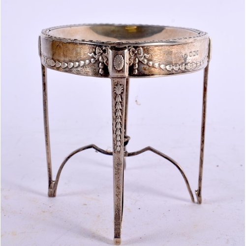 1140 - AN UNUSUAL EDWARDIAN SILVER TABLE SALT. Sheffield 1910. 126 grams. 12.5 cm x 9.5 cm.