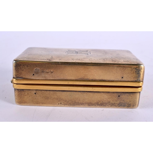 1142 - A VERY UNUSUAL EDWARDIAN SILVER GLOVE HEATING TRAVELLING BOX with white metal tongs. Box London 1909... 