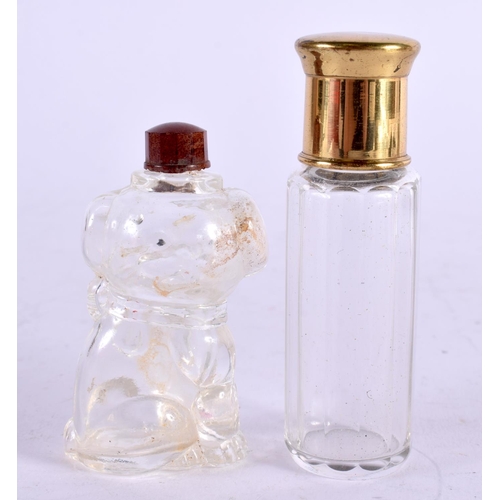 1150 - TWO VINTAGE SCENT BOTTLES. Largest 8.5 cm high. (2)