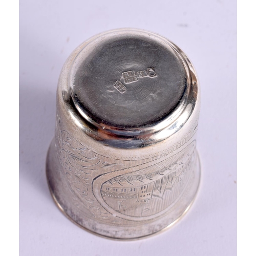 1212 - AN ANTIQUE RUSSIAN SILVER TUMBLER. 73 grams. 7 cm x 6 cm.