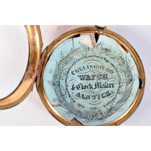 1276 - A GEORGE III POCKET WATCH by Andrew Reed of London No 685. 5.5 cm wide.