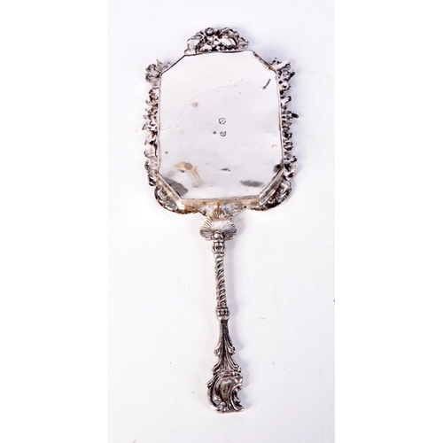 1302 - AN EDWARDIAN SILVER MIRROR. London 1900. 151 grams overall. 22.5 cm x 9 cm.