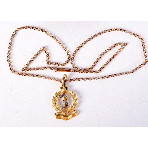 1304 - A 9CT GOLD NECKLACE. 4.2 grams. 40 cm long.