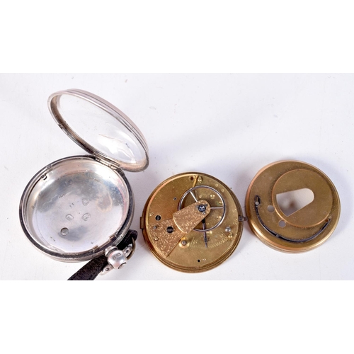 1344 - A VICTORIAN SILVER POCKET WATCH. London 1863. 119 grams. 5 cm diameter.