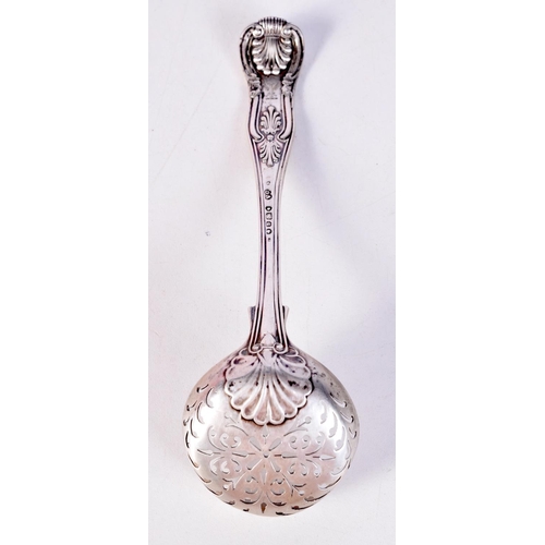 1357 - A VICTORIAN SILVER SIFTING SPOON. London 1848. 65 grams. 17 cm x 5 cm.