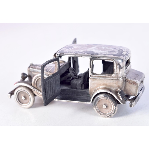 1368 - A VINTAGE SILVER CAR. 137 grams. 8 cm x 3 cm.