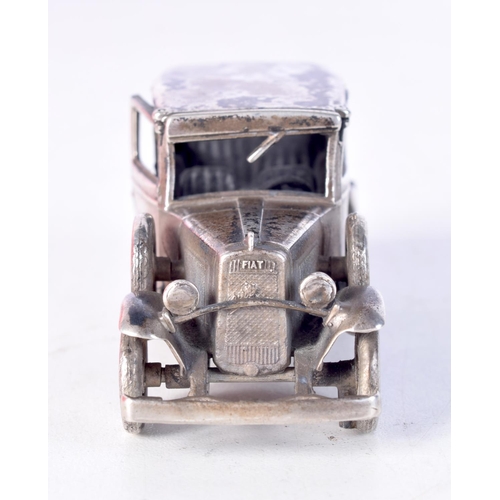 1368 - A VINTAGE SILVER CAR. 137 grams. 8 cm x 3 cm.