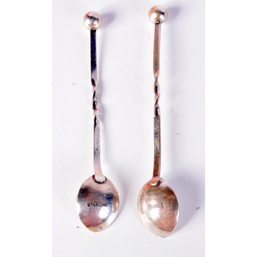 1394 - TWO SILVER CARTIER SPOONS. Stamped Cartier Sterling. 12.5cm X 2.2cm, total weight 22g (2)