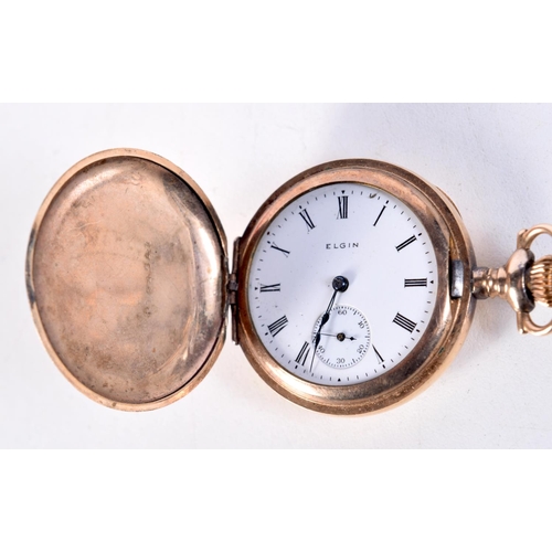 1501 - AN ANTIQUE YELLOW METAL FOB WATCH. 3.5 cm diameter.