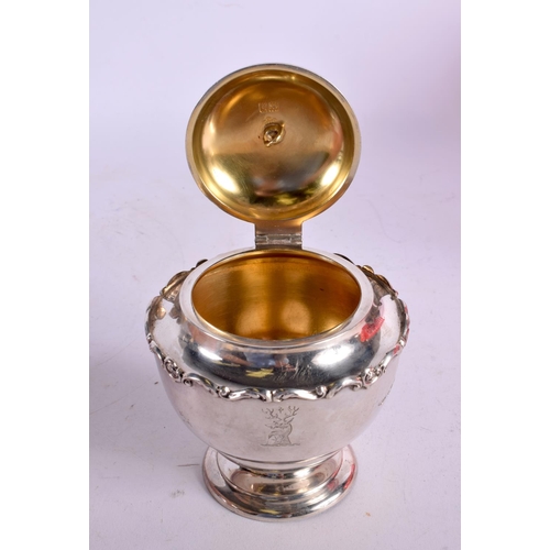 1523 - AN EDWARDIAN SILVER TEA CADDY. London 1903. 227 grams. 12.5 cm x 10 cm.