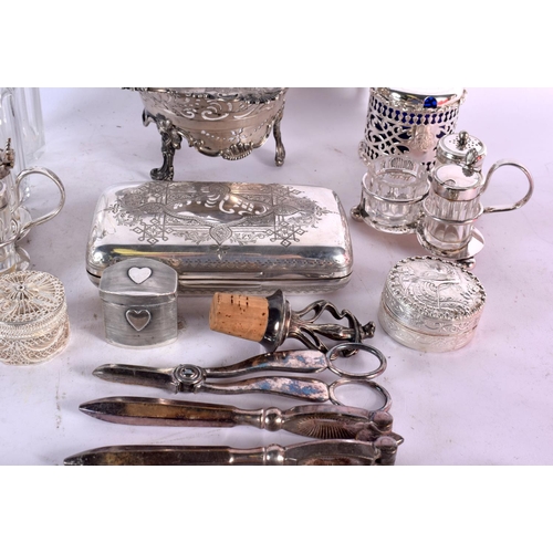 1527 - ASSORTED SILVER AND SILVER PLATE. 2348 grams overall. (qty)