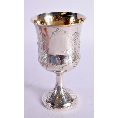 1571 - A CONTINENTAL SILVER GOBLET. 123 grams. 14.5 cm x 8 cm.