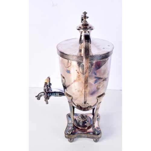 1600 - A LARGE ANTIQUE SILVER PLATED SAMOVAR. 38 cm x 20 cm.