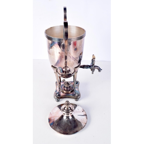 1600 - A LARGE ANTIQUE SILVER PLATED SAMOVAR. 38 cm x 20 cm.