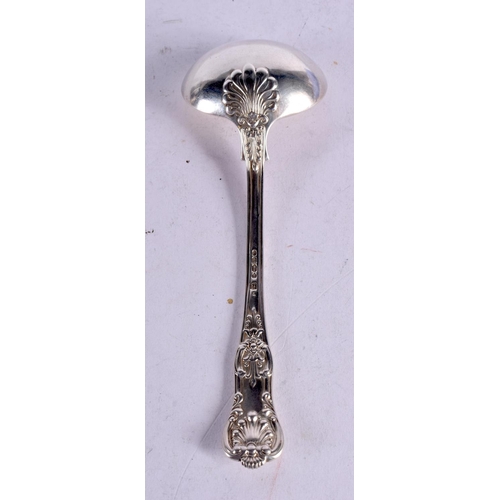 1607 - A VICTORIAN SILVER LADEL. London 1845. 86 grams. 18.5 cm x 6.5 cm.