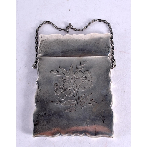 1621 - A SILVER CARD CASE. 50 grams. 9 cm x 6.5 cm.