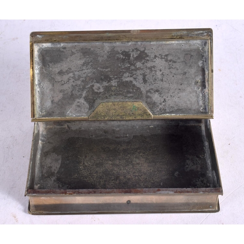 1642 - AN ANTIQUE WHITE METAL BOOK SNUFF BOX. 187 grams. 7.5 cm x 2 cm.