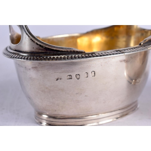 1651 - A PAIR OF EARLY 19TH CENTURY SILVER SALTS. London 1804. 179 grams. 9.25 cm x 7 cm.