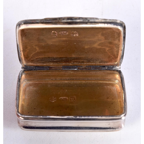 1663 - AN ANTIQUE SILVER SNUFF BOX. Birmingham 1823. 24.3 grams. 5 cm x 3 cm.