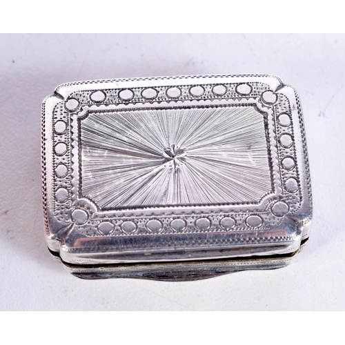 1690 - AN ANTIQUE SILVER BOX. Birmingham 1818. 24 grams. 3.5 cm x 2.75 cm.