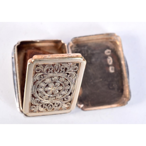 1690 - AN ANTIQUE SILVER BOX. Birmingham 1818. 24 grams. 3.5 cm x 2.75 cm.