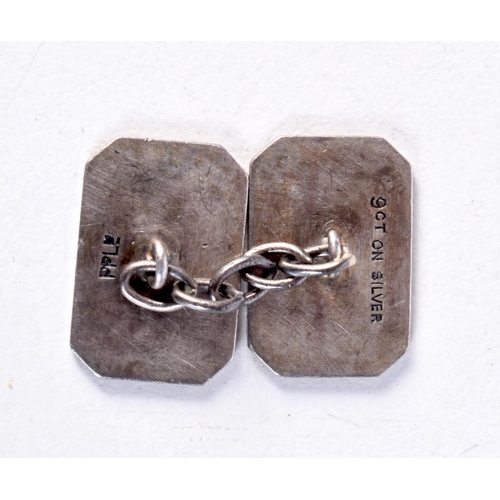 1694 - TWO PAIRS OF SILVER CUFFLINKS. 12.4 grams. (4)