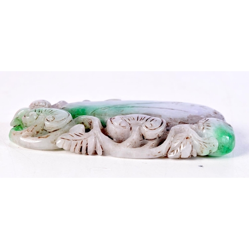 1707 - A CHINESE JADE PENDANT. 119 grams. 9 cm x 4.5 cm.