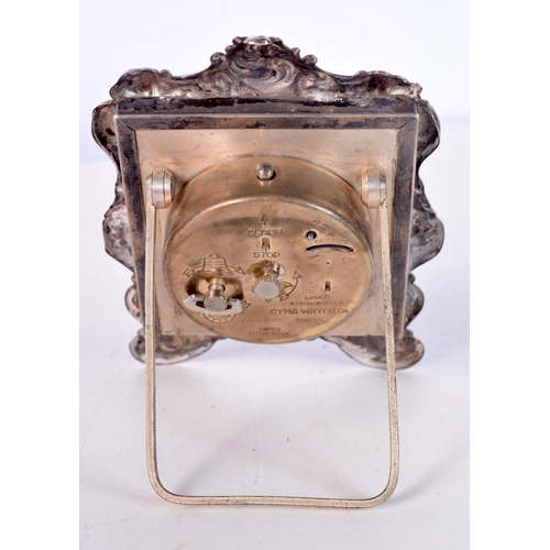 1799 - A GORHAM SILVER STRUT CLOCK. 250 grams overall. 12 cm x 9 cm.