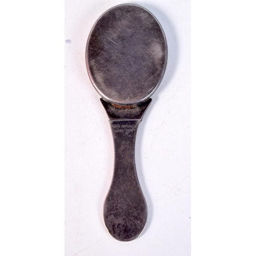 1802 - A MINI TIFFANY SILVER MONEY MIRROR. 27.8 grams overall. 10 cm x 3.5 cm.