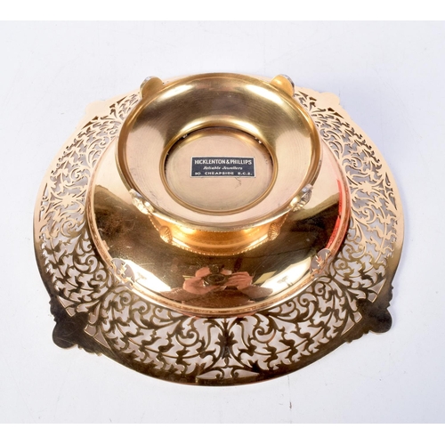 1840 - AN ART DECO SILVER GILT COMPORT. Birmingham 1936. 360 grams. 23.5 cm x 6.5 cm.