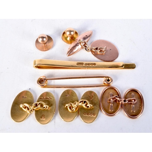 1850 - ASSORTED 18CT AND 9CT GOLD including cufflinks. 18ct 20.7 grams, 9ct 8.2 grams. (qty)